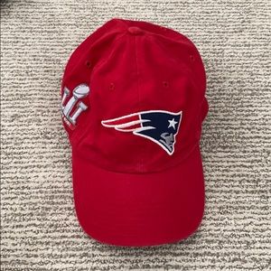 Red Super Bowl LI Patriots Hat